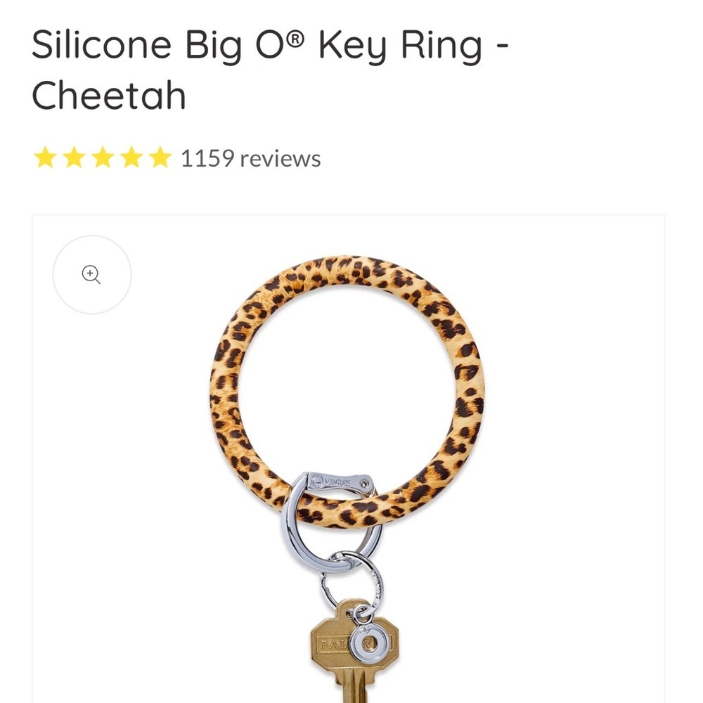 O Venture Leopard Print Silicone Keychain Ring Bracelet Big O